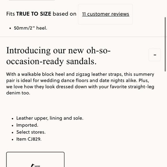 J.Crew Toe-ring block-heel sandals in leather - Picture 3 of 8